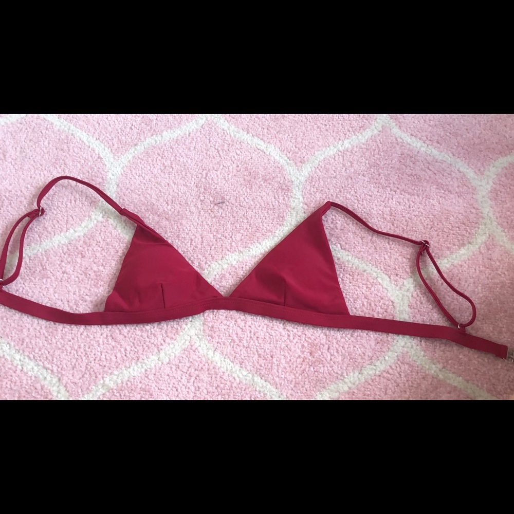 SHEIN red triangle bikini top